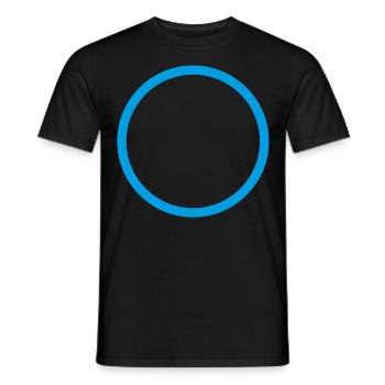 Cercle - Bleu - Géométrie - T-shirt homme - noir - Devant - AI Model Male 178 light (178cm)