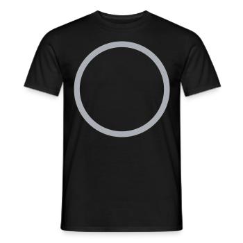Kreis - Grau - Geometrie - Männer T-Shirt - Schwarz - Vorne - AI Model Male 178 light (178cm)