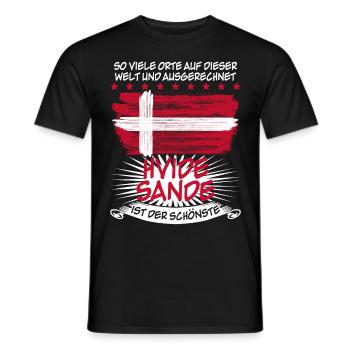 Hvide Sande Urlaub Dänemark - Männer T-Shirt - Schwarz - Vorne - AI Model Male 178 light (178cm)