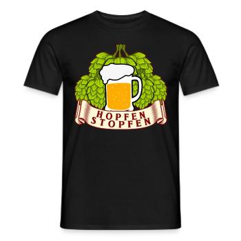 Bierbrauer Brauerei Hopfenstopfen Bier - Männer T-Shirt - Schwarz - Vorne - AI Model Male 178 light (178cm)