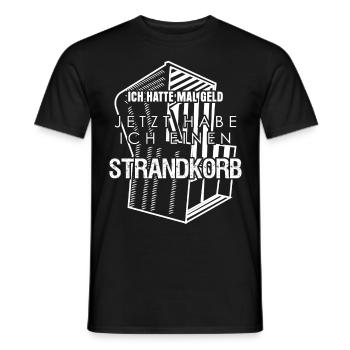 Strandkorb Urlaub Strandkörbe - Männer T-Shirt - Schwarz - Vorne - AI Model Male 178 light (178cm)