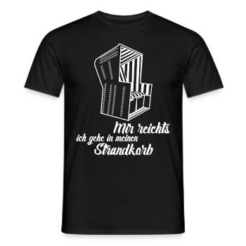 Strandkorb für den Garten Strandkörbe - Männer T-Shirt - Schwarz - Vorne - AI Model Male 178 light (178cm)