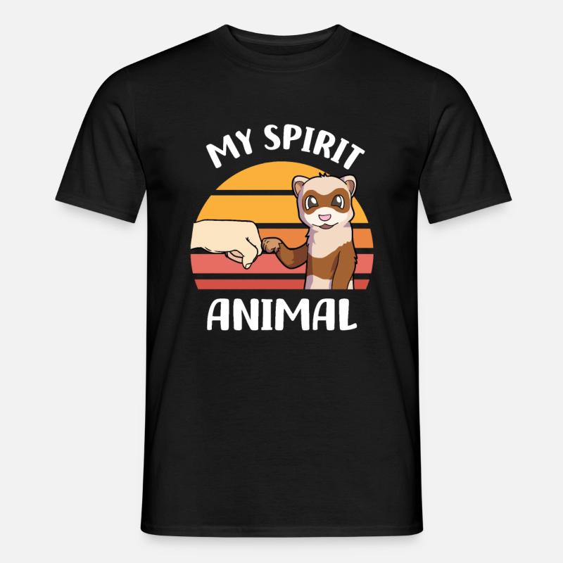 Frettchen - Männer T-Shirt - Schwarz
