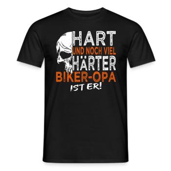 Biker Opa - Motorradfahrer - Motorrad - Männer T-Shirt - Schwarz - Vorne - AI Model Male 178 light (178cm)