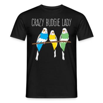 Perruche Budgerigar Lady Budgerigar - T-shirt homme - noir - Devant - AI Model Male 178 light (178cm)