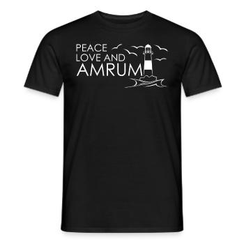 Amrum Lighthouse - Men's T-Shirt - black - Front - AI Model Male 178 light (178cm)