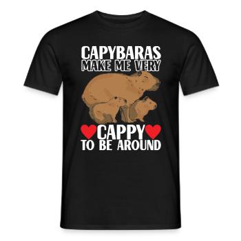 Capybara Wasserschwein - T-shirt homme - noir - Devant - AI Model Male 178 light (178cm)