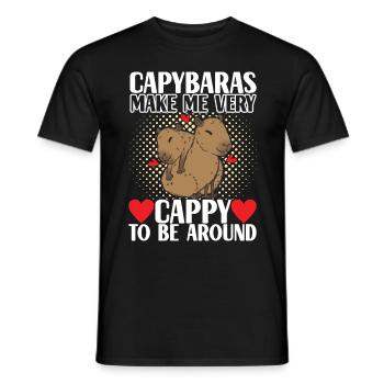 Capybara Wasserschwein - T-shirt homme - noir - Devant - AI Model Male 178 light (178cm)