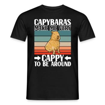 Capybara Wasserschwein - T-shirt homme - noir - Devant - AI Model Male 178 light (178cm)