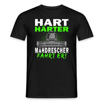 Hart härter Mähdrescher fährt er, Bauern, Landwirt - Männer T-Shirt - Schwarz - Vorne - AI Model Male 178 light (178cm)