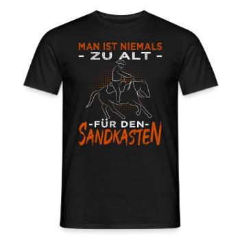 Westernreiten - Westernpferd - Reining - Männer T-Shirt - Schwarz - Vorne - AI Model Male 178 light (178cm)
