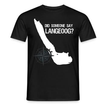 Langeoog lustig - Männer T-Shirt - Schwarz - Vorne - AI Model Male 178 light (178cm)