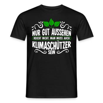 Klimaschutz Klimaschützer Klimawandel - Männer T-Shirt - Schwarz - Vorne - AI Model Male 178 light (178cm)