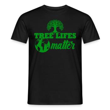 Environnement Conservation de la nature Protection de l’environnement - T-shirt homme - noir - Devant - AI Model Male 178 light (178cm)
