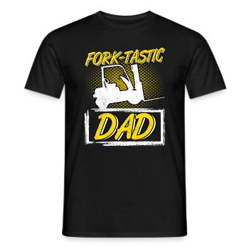Staplerfahrer Gabelstapler Fork-Tastic Dad - Männer T-Shirt - Schwarz - Vorne - AI Model Male 178 light (178cm)