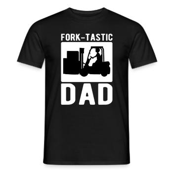 Staplerfahrer Gabelstapler Fork-Tastic Vater - Männer T-Shirt - Schwarz - Vorne - AI Model Male 178 light (178cm)
