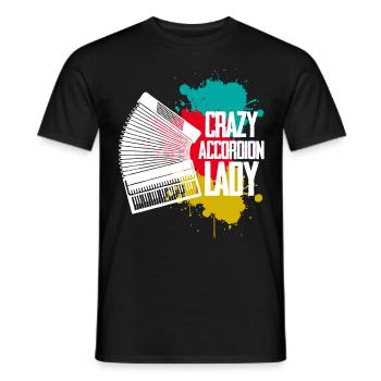 Akkordeon Lady Akkordeonist Zieharmonika - Männer T-Shirt - Schwarz - Vorne - AI Model Male 178 light (178cm)