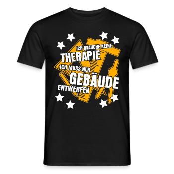 Architekt Gebäude entwerfen Architektur - Männer T-Shirt - Schwarz - Vorne - AI Model Male 178 light (178cm)