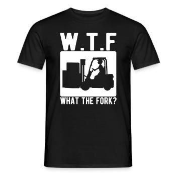 What The Fork Forklift Driver Forklift - Men's T-Shirt - black - Front - AI Model Male 178 light (178cm)