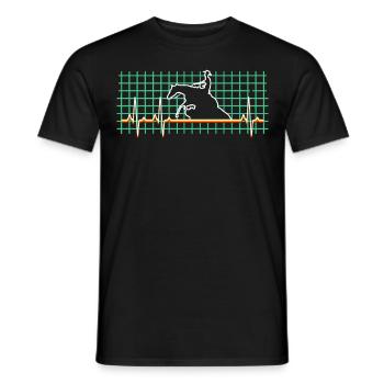 Reining Dressage ECG Western Riding - T-shirt homme - noir - Devant - AI Model Male 178 light (178cm)