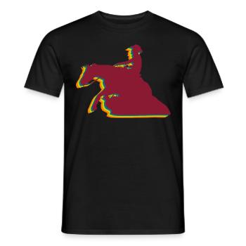Reining Rider Horse Retro Western Riding - T-shirt homme - noir - Devant - AI Model Male 178 light (178cm)