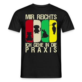 Tierarzt Tierärztin Retro Tierarztpraxis - Männer T-Shirt - Schwarz - Vorne - AI Model Male 178 light (178cm)