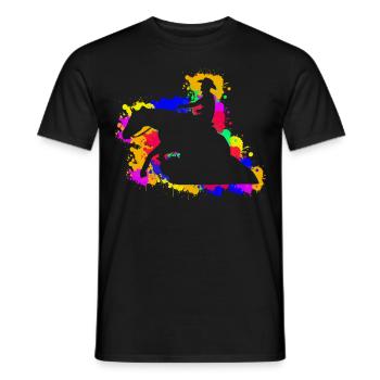 Reining Dressage Western Riding - T-shirt homme - noir - Devant - AI Model Male 178 light (178cm)