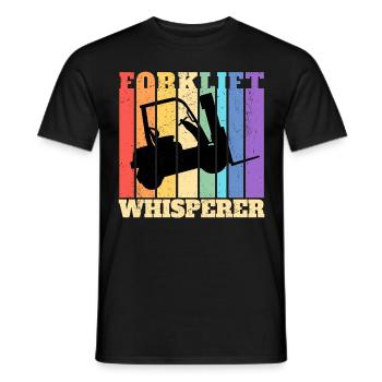 Staplerfahrer Gabelstapler Forklift Whisperer - Männer T-Shirt - Schwarz - Vorne - AI Model Male 178 light (178cm)