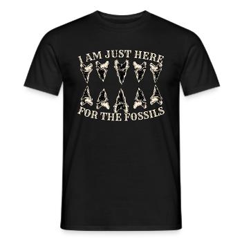 Paléontologie Paléontologue juste ici pour les fossiles - T-shirt homme - noir - Devant - AI Model Male 178 light (178cm)