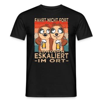 Biertrinker - Männerabend - Saufen - Männer T-Shirt - Schwarz - Vorne - AI Model Male 178 light (178cm)