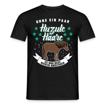 Huzule Reiter Pferd - Männer T-Shirt - Schwarz - Vorne - AI Model Male 178 light (178cm)