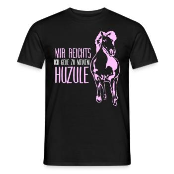 Huzule Spruch mit Pferd - Männer T-Shirt - Schwarz - Vorne - AI Model Male 178 light (178cm)