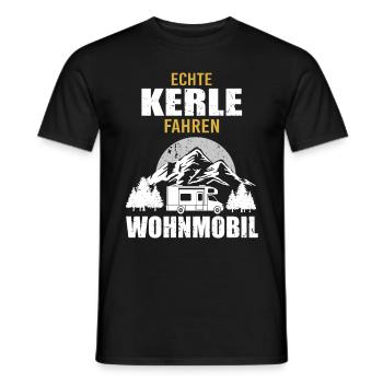 Wohnmobil Camping Zubehör - Männer T-Shirt - Schwarz - Vorne - AI Model Male 178 light (178cm)