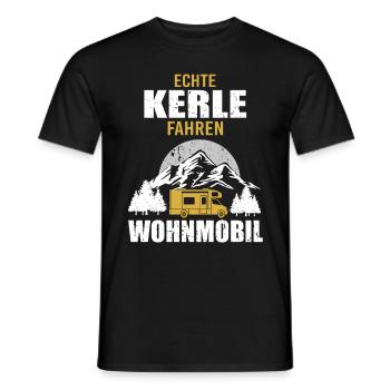 Wohnmobil Camping Zubehör - Männer T-Shirt - Schwarz - Vorne - AI Model Male 178 light (178cm)