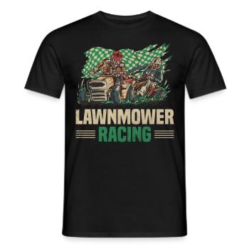 Lawnmower Racing Vintage Rasen Mäher Rennen - Männer T-Shirt - Schwarz - Vorne - AI Model Male 178 light (178cm)