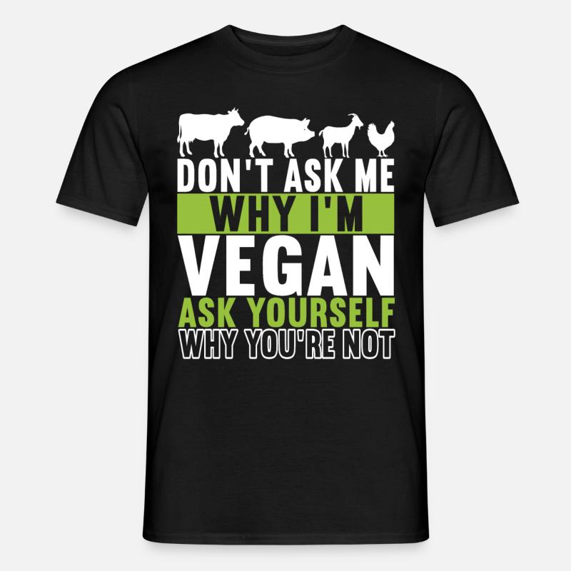 Vegan Vegetarier - Männer T-Shirt - Schwarz