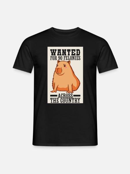 Capybara Water License - Men's T-Shirt - black
