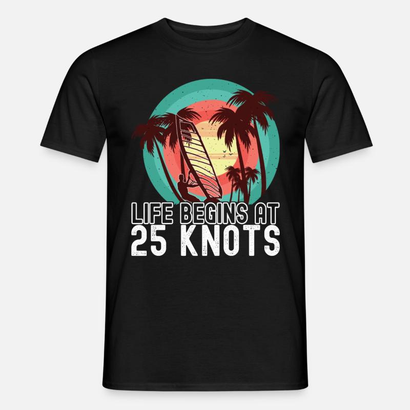 Windsurfing Windsurfen - Männer T-Shirt - Schwarz