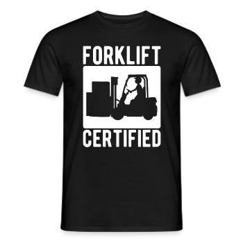 Gabelstaplerfahrer Forklift Certified - Männer T-Shirt - Schwarz - Vorne - AI Model Male 178 light (178cm)