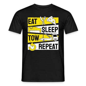 Service de remorquage de conducteur de dépanneuse - T-shirt homme - noir - Devant - AI Model Male 178 light (178cm)