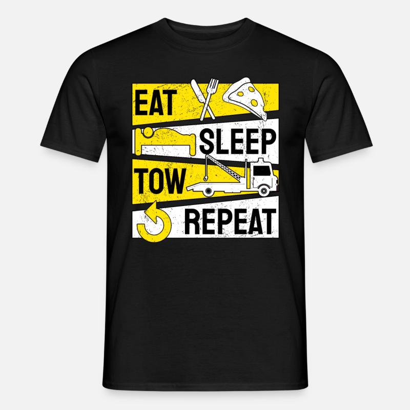 Abschlepper Abschleppdienst Abschleppwagenfahrer - Männer T-Shirt - Schwarz