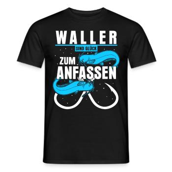 Angeln Waller Fisch Angler Fischer - Männer T-Shirt - Schwarz - Vorne - AI Model Male 178 light (178cm)