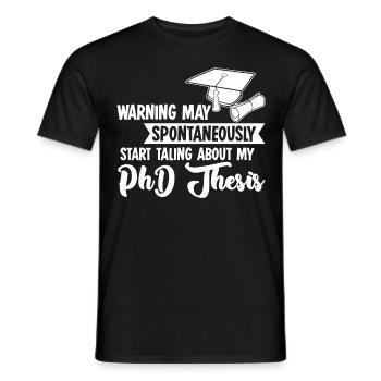 Doktortitel PhD Doktor Doktorarbeit - Männer T-Shirt - Schwarz - Vorne - AI Model Male 178 light (178cm)