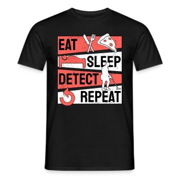 Détecteur de métaux Treasure Hunter Sonde Walker - T-shirt homme - noir - Devant - AI Model Male 178 light (178cm)