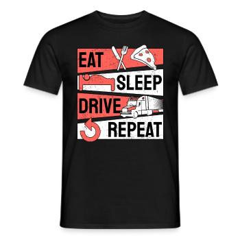 Trucker Truck Driver Truck Driver Professional Driver - Men's T-Shirt - black - Front - AI Model Male 178 light (178cm)