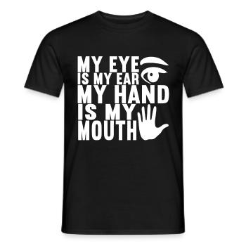 Sourds sourds-muets sourds sourds - T-shirt homme - noir - Devant - AI Model Male 178 light (178cm)