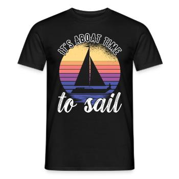 Sailing Sailboat Sailors - Men's T-Shirt - black - Front - AI Model Male 178 light (178cm)