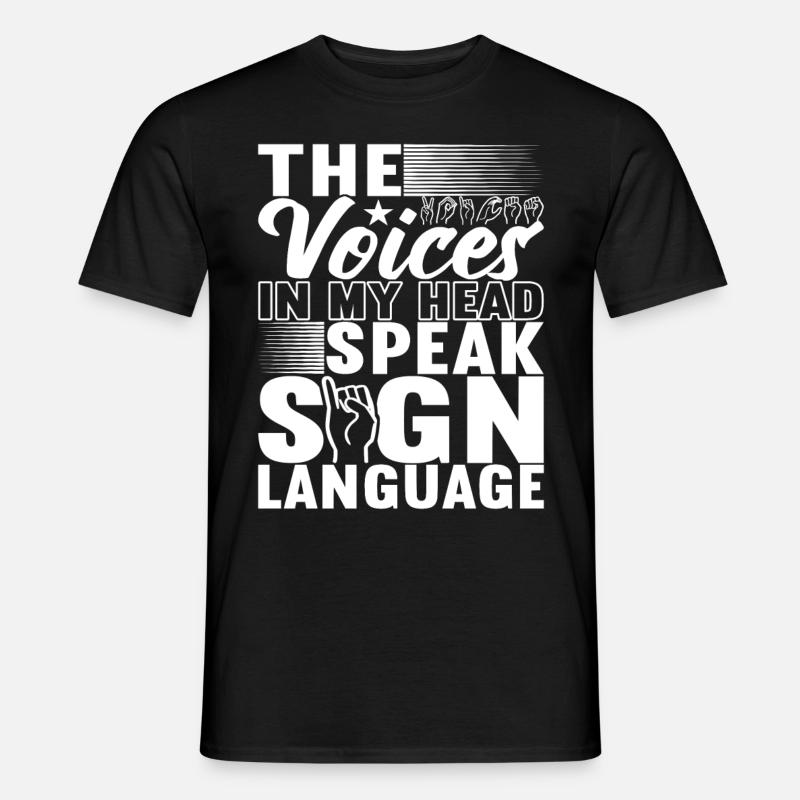 Deaf Deaf-mute Deaf - Men’s T-shirt - black
