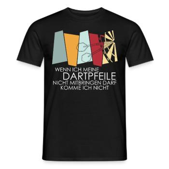 Darts Dartpfeil Dartspieler Dartscheibe - Männer T-Shirt - Schwarz - Vorne - AI Model Male 178 light (178cm)