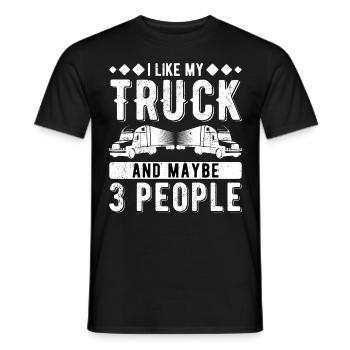 Truck Driver Truck Driver Professional Trucker - Men's T-Shirt - black - Front - AI Model Male 178 light (178cm)